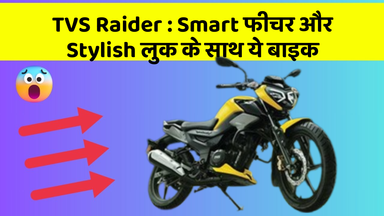 TVS Raider : Smart फीचर और Stylish लुक के साथ ये बाइक